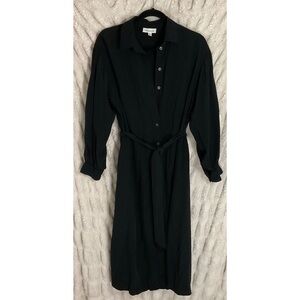 Prologue Women’s Long Sleeve Drapey Button Front Dress